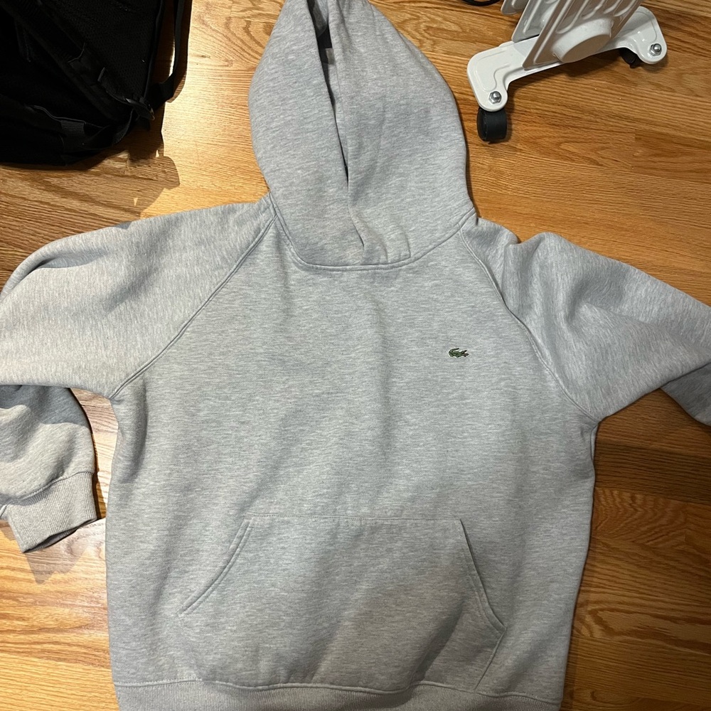 Lacoste Light Gray Hoodie Sweater